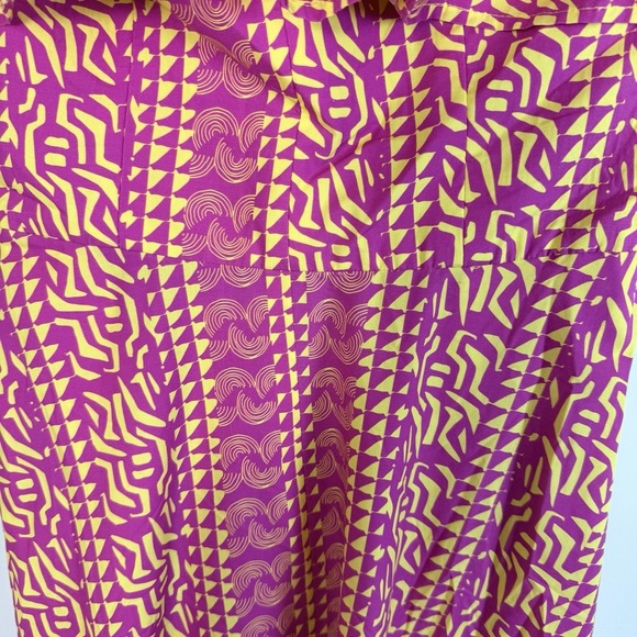 NWOT Anthropologie Kahindo Strapless Ruffled Pink & Yellow Maxi Dress Size Large - Picture 7 of 12
